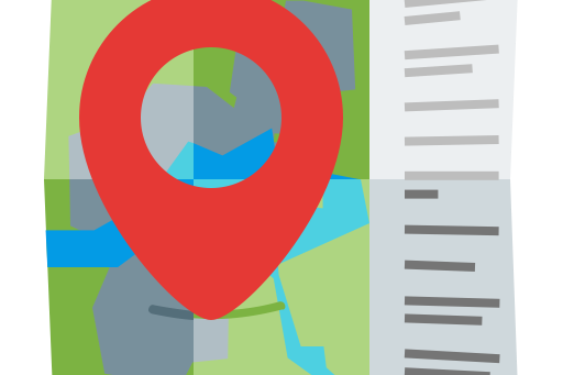 Karte mit Markierung