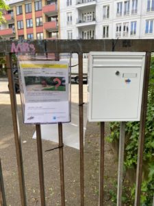 Briefkasten für Kinder, die nicht zeitlich an der Beteiligungsaktion teilnehmen konnten.